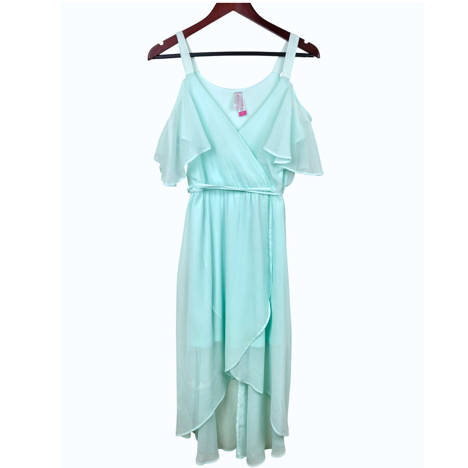 Slip Dress Sz S Boho Fairy Party Delicate Ethereal Romantic Flowy Feminine Mint